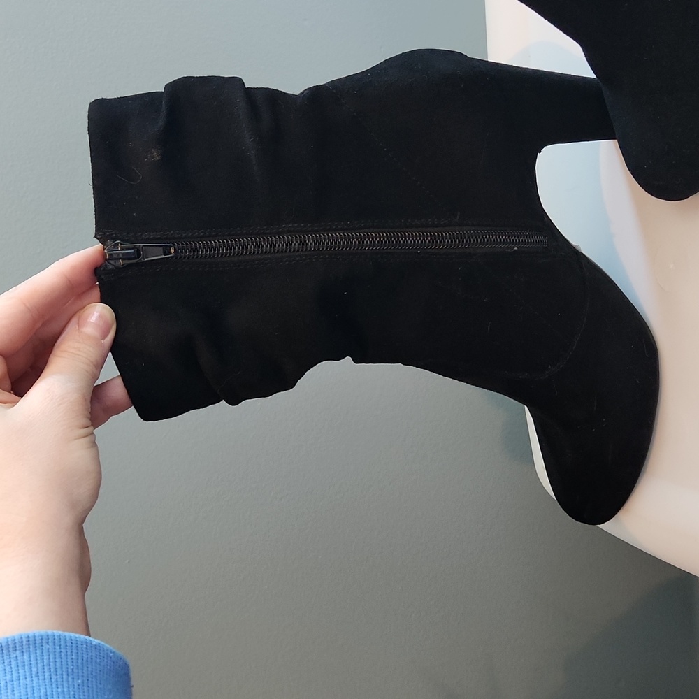 Black heel boots